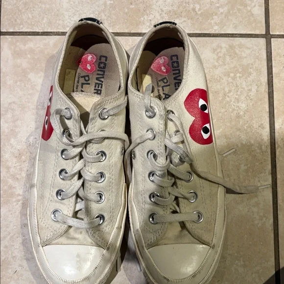 Play/Converse Cream Sneakers - Picture 2 of 5